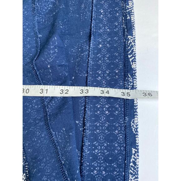 Pure Jill Navy Floral Print V-Neck Short Sleeve Cotton T-Shirt Dress Size Small - Picture 8 of 8